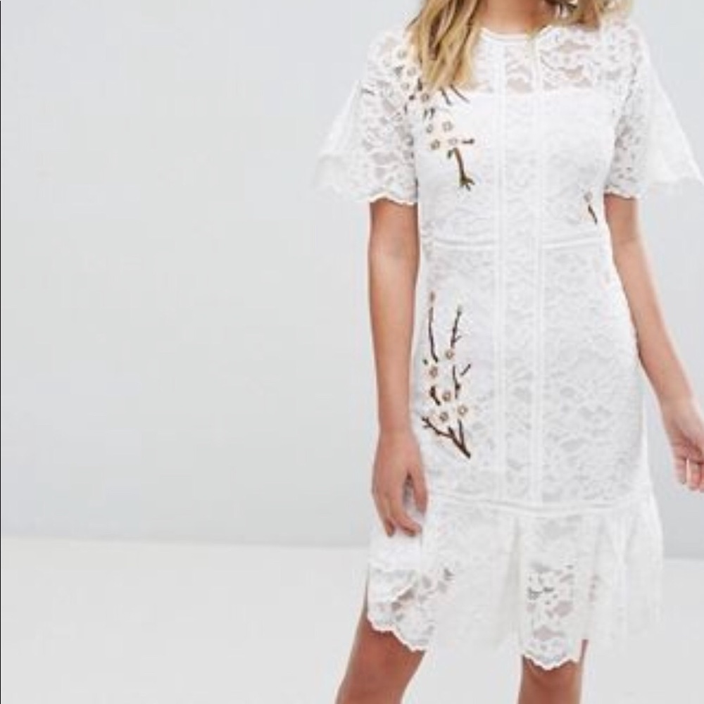 White lace dress